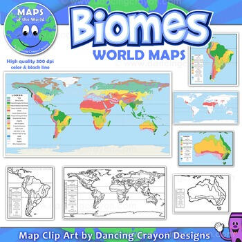 biome maps of the world clip art