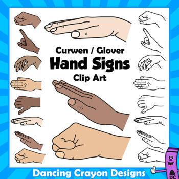 kodaly curwen hand signs clip art