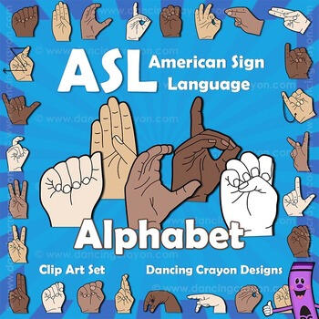 ASL alphabet clip art American Sign Language clipart images