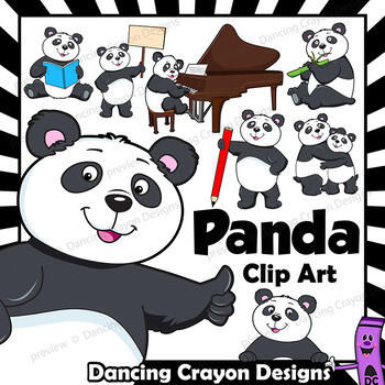 friendly panda clip art for teachers